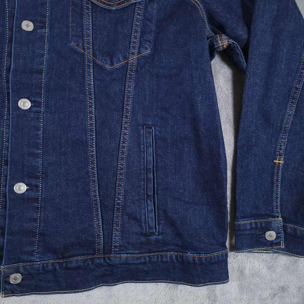 Levi's Denim Trucker Jacket Mens 2XL Standard Fit Indigo Blue MSRP $89.50 - Picture 3 of 12